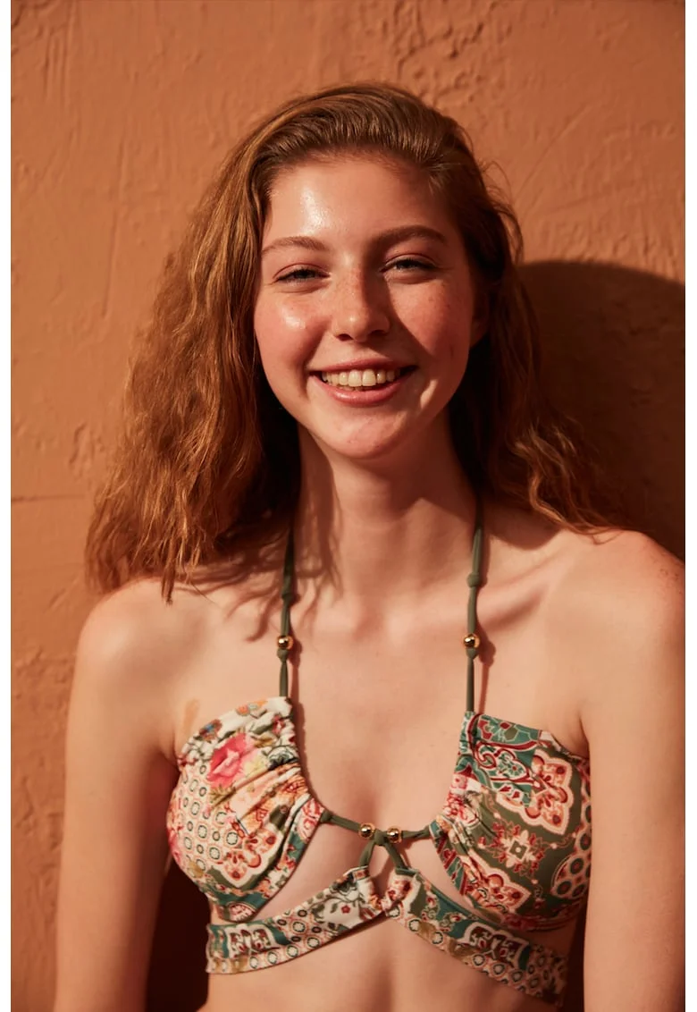 Sutien de baie cu imprimeu, Multicolor