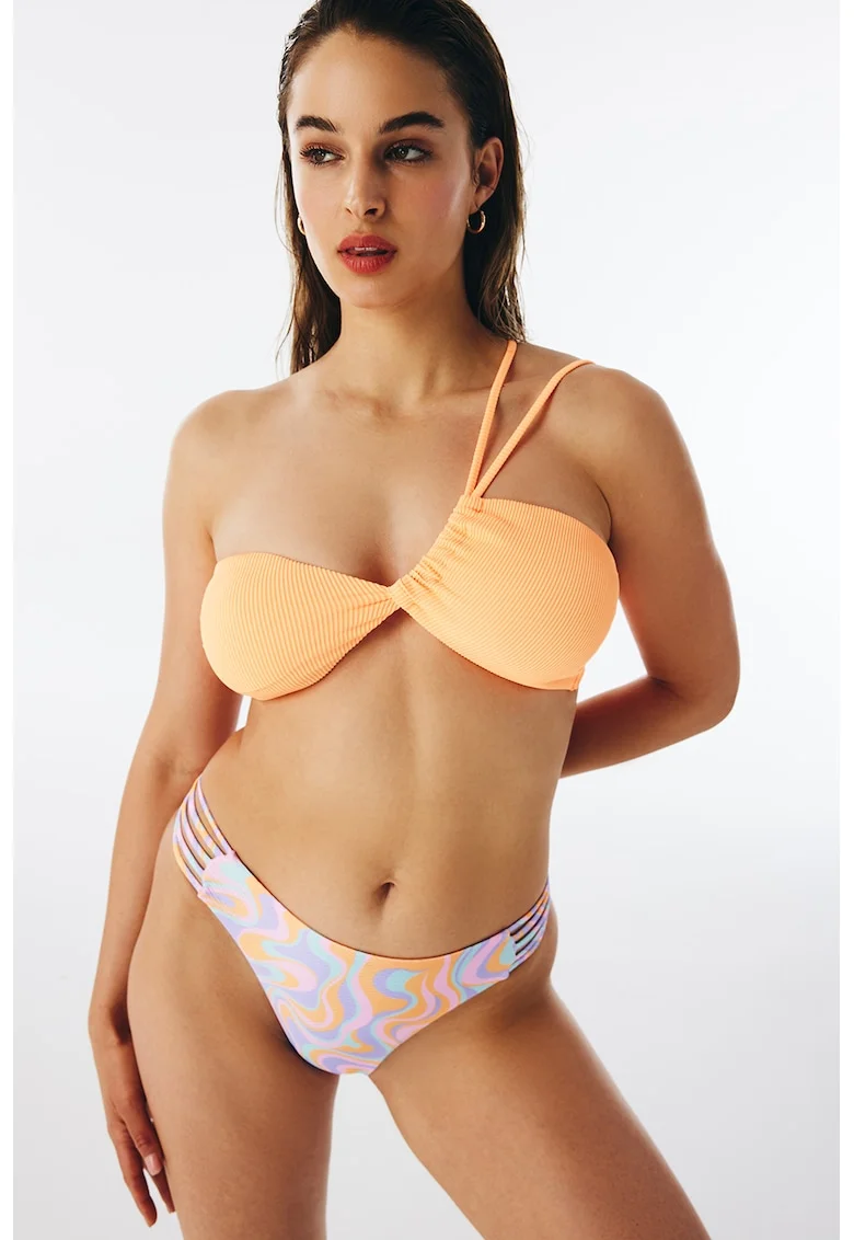 Slip cu model abstract, Galben/Lila/Albastru