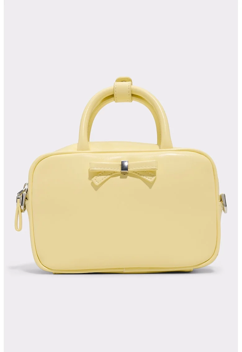 Geanta crossbody de piele ecologica Haliey, Galben deschis