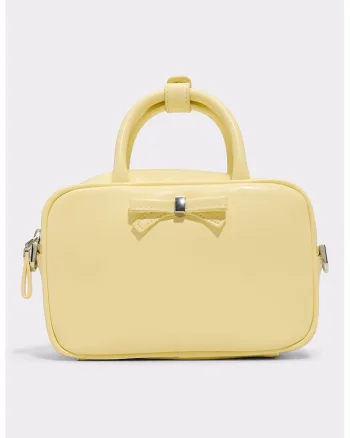 Geanta crossbody de piele ecologica Haliey, Galben deschis