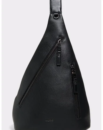 Geanta crossbody din piele ecologica Nathyn, Negru