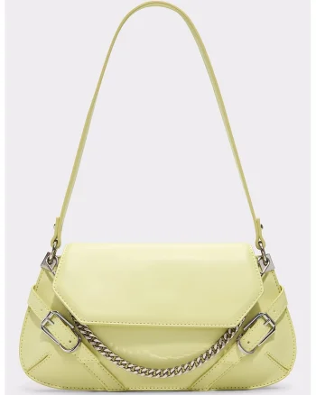 Geanta crossbody cu lant detasabil Kristinia, Galben deschis