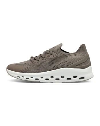 Pantofi sport slip-on cu segmente din material sintetic, Kaki