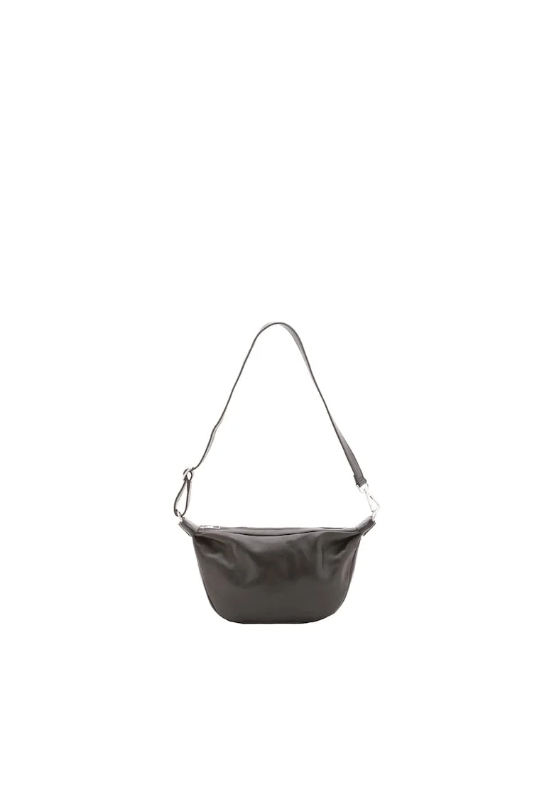 Geanta crossbody unisex de piele, Negru