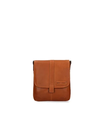 Geanta crossbody cu bareta cu logo in relief, Maro