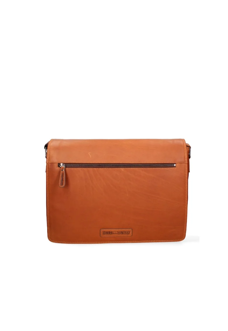 Geanta uni crossbody de piele cu bareta ajustabila, Maro