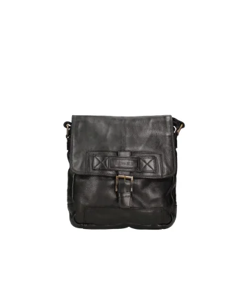Geanta crossbody de piele, Negru