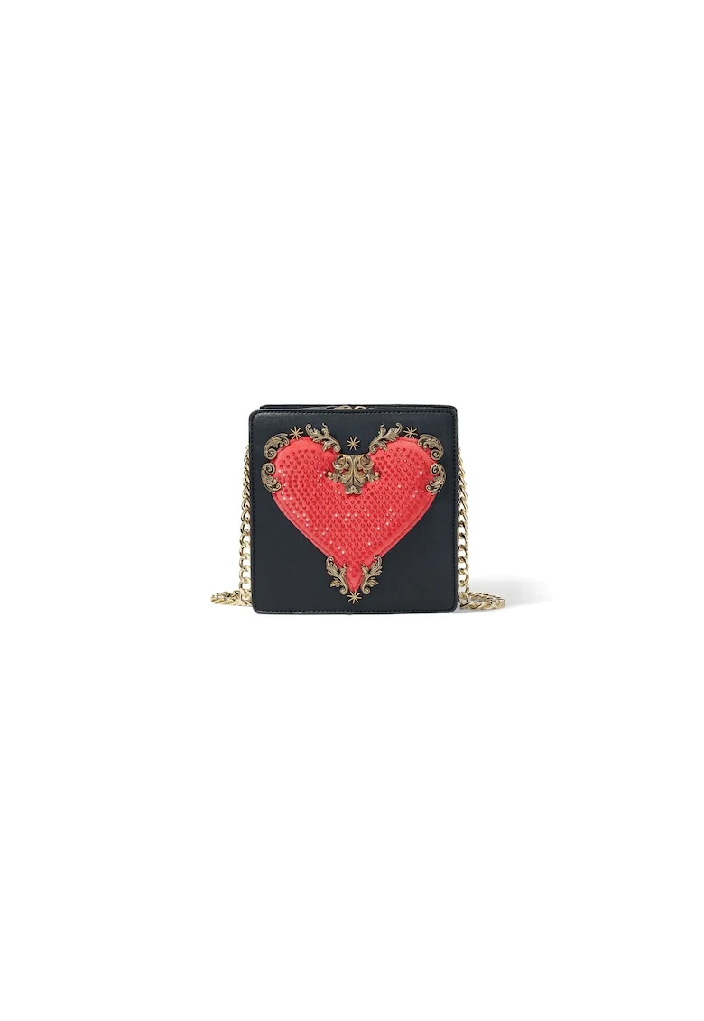 Geanta crossbody patrata din piele ecologica, Multicolor