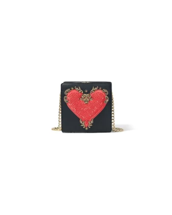 Geanta crossbody patrata din piele ecologica, Multicolor