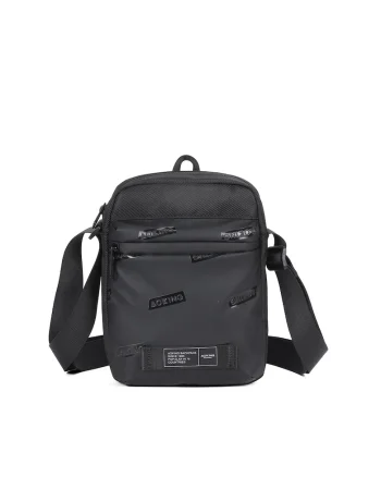 Geanta crossbody cu detalii logo, Negru