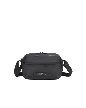 Geanta crossbody cu detalii logo, Negru