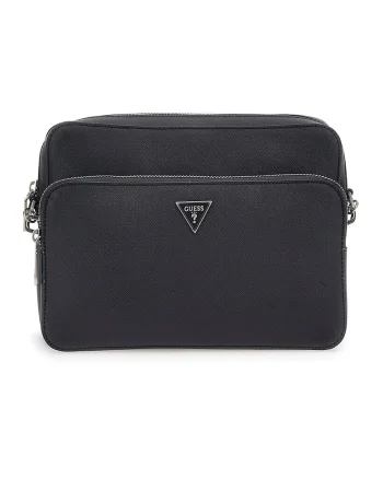 Geanta crossbody cu bareta dubla de piele ecologica Milano, Albastru ultramarin