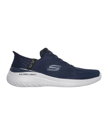 Pantofi sport slip-ins din plasa cu detalii logo Bounder 2.0, Bleumarin