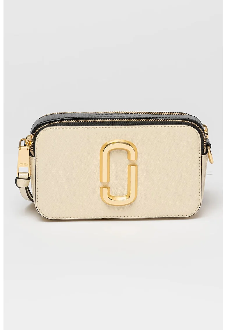 Geanta crossbody din piele The Snapshot, Crem