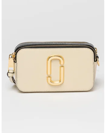 Geanta crossbody din piele The Snapshot, Crem