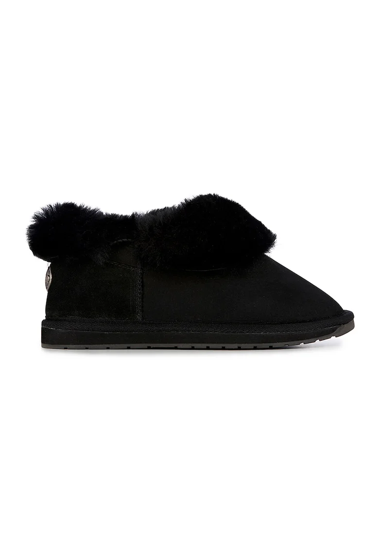 Ghete slip-on de piele intoarsa, Negru