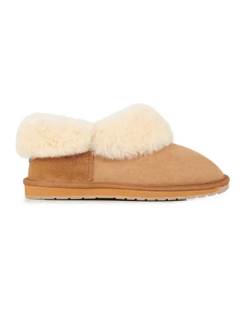 Ghete slip-on de piele intoarsa, Maro camel