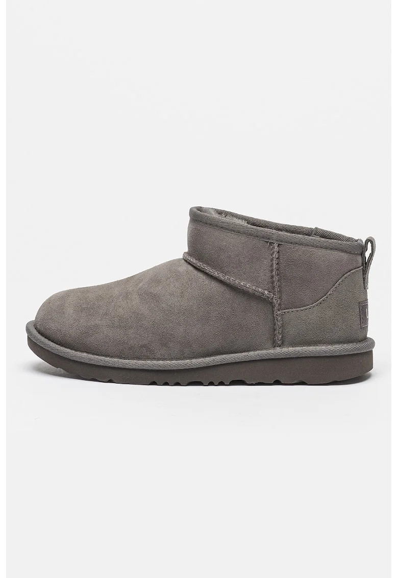 Ghete slip-on rezistente la apa din piele intoarsa Classic Ultra Mini, Gri