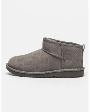 Ghete slip-on rezistente la apa din piele intoarsa Classic Ultra Mini, Gri