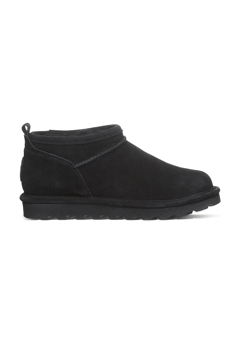 Ghete slip-on de piele intoarsa, Negru