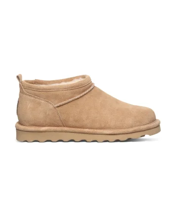 Ghete slip-on de piele intoarsa, Maro nisip