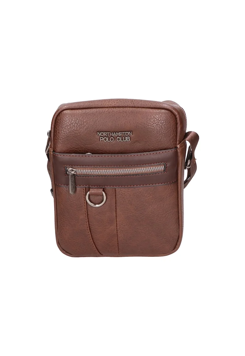 Geanta crossbody de piele ecologica, Maro inchis