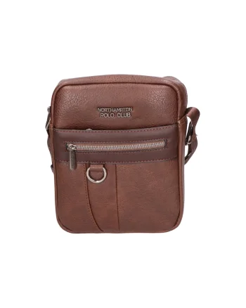 Geanta crossbody de piele ecologica, Maro inchis