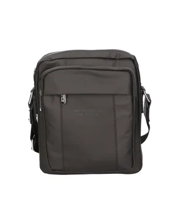 Geanta crossbody cu logo, Negru