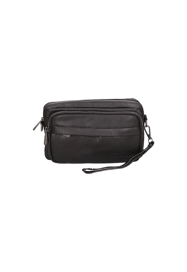 Geanta crossbody de piele ecologica 24619, Negru