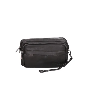 Geanta crossbody de piele ecologica 24619, Negru