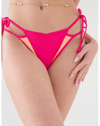 Slip cu aspect 2-in-1, Fucsia/Portocaliu pal