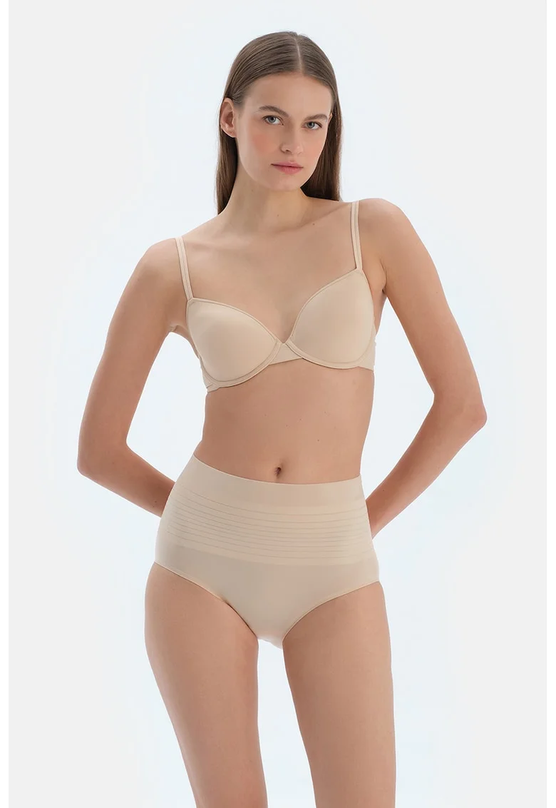 Chiloti modelatori cu talie inalta, Bej deschis