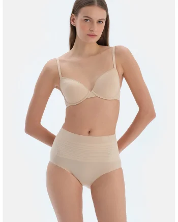 Chiloti modelatori cu talie inalta, Bej deschis