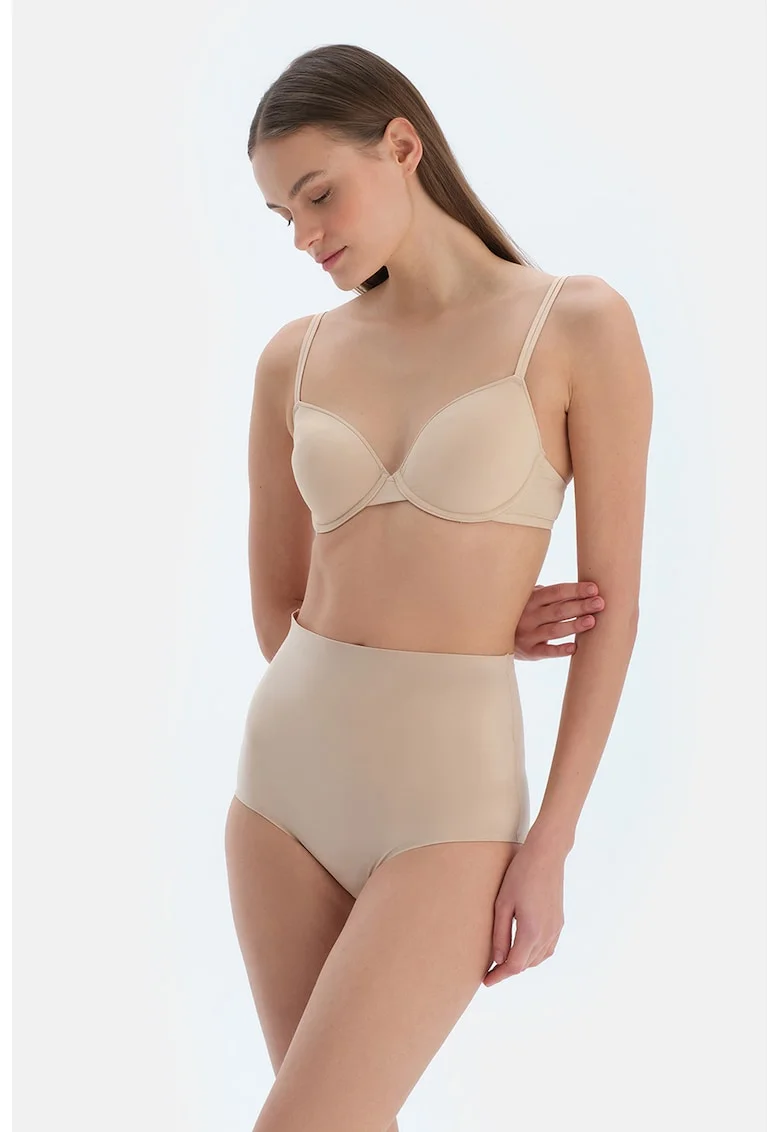 Chiloti modelatori cu talie inalta, Bej