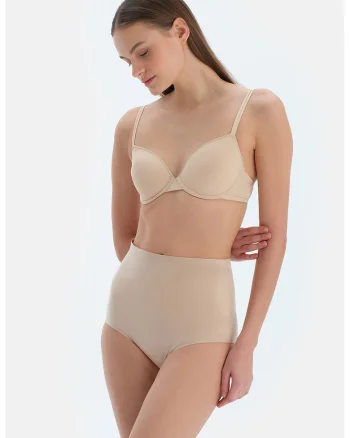 Chiloti modelatori cu talie inalta, Bej