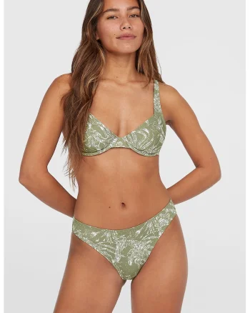 Slip de baie cu model uni, Alb/Verde sparanghel
