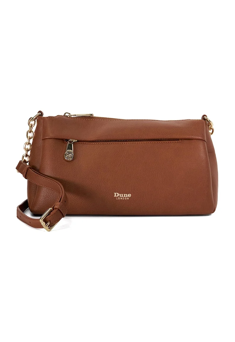 Geanta crossbody din piele ecologica Drive, Maro cognac