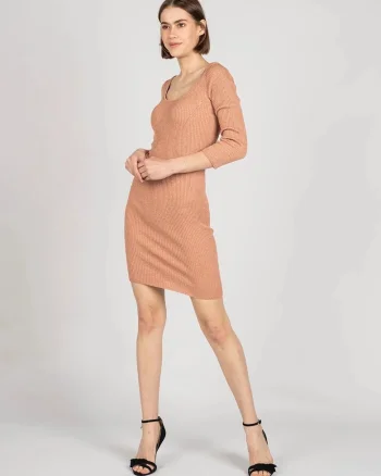 Rochie bodycon cu decolteu rotunjit, 34