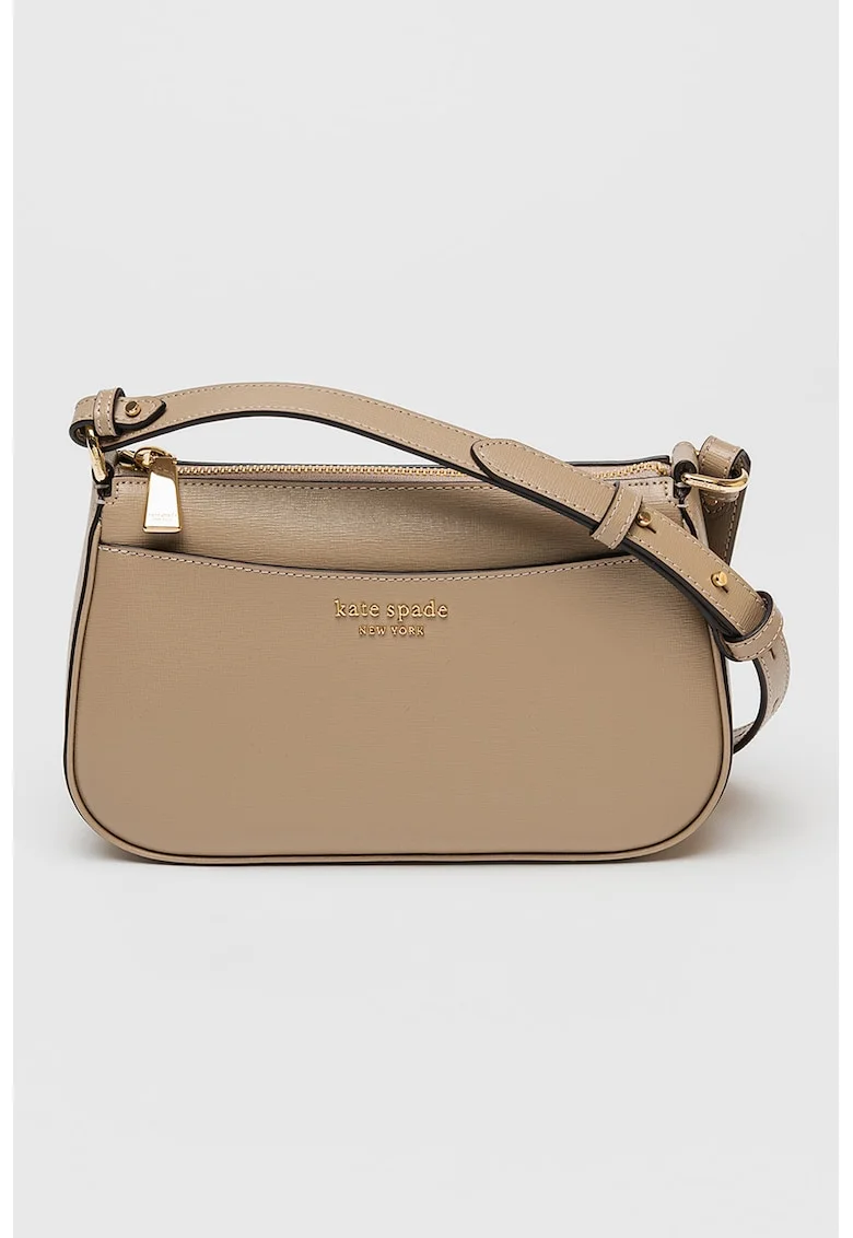 Geanta crossbody de piele Bleecker Saffiano, Maro taupe