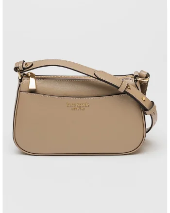 Geanta crossbody de piele Bleecker Saffiano, Maro taupe