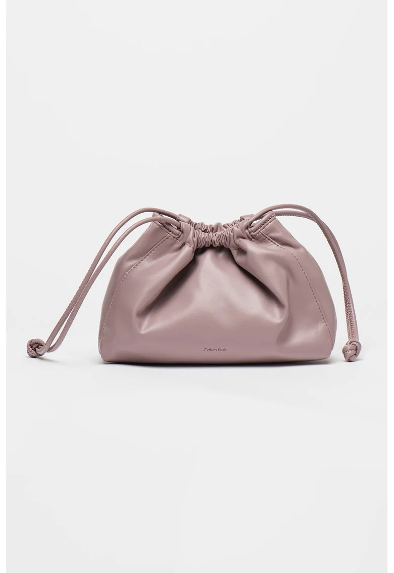 Geanta crossbody cu snur de ajustare, Violet prafuit
