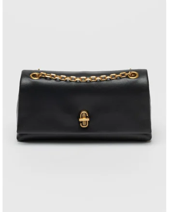 Geanta crossbody din piele The Dual, Negru