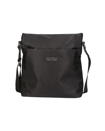Geanta crossbody cu logo discret, Negru