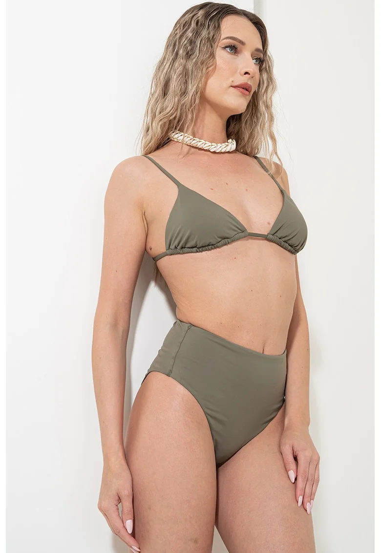 Slip cu talie inalta, Kaki