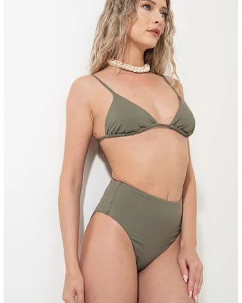 Slip cu talie inalta, Kaki