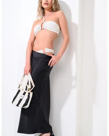 Sutien de baie bandeau, Alb murdar