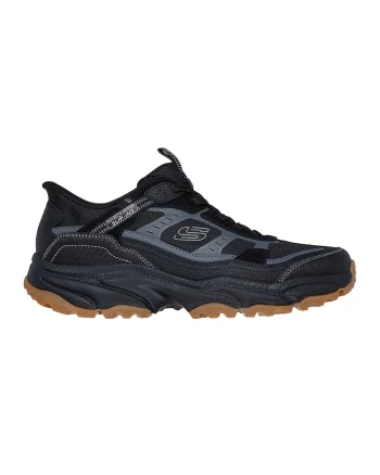 Pantofi sport demi-wedge din plasa cu sireturi elastice Slip-ins™, Negru