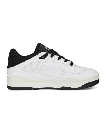 Pantofi sport cu garnituri de piele Slipstream, Alb/Negru