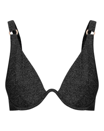 Sutien clasic de plaja  Stardust Negru, Negru
