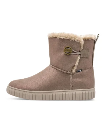 Ghete slip-on de piele intoarsa sintetica, Maro taupe